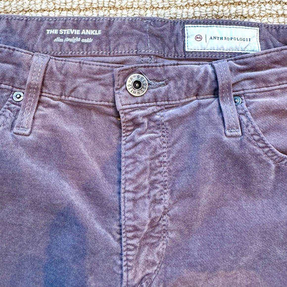 AG Adriano Goldschmied - The Stevie ankle jean - mauve velvet - 30R perfect! - Picture 6 of 11
